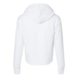 9384 Next Level Women's Laguna Sueded Raw Edge Crop Hoodie White