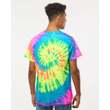 1000 Colortone Multi-Color Tie-Dyed T-Shirt Neon Rainbow