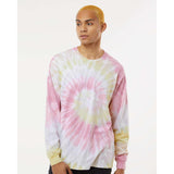 2000 Colortone Tie-Dyed Long Sleeve T-Shirt Desert Rose