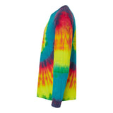 2000 Colortone Tie-Dyed Long Sleeve T-Shirt Reactive Rainbow