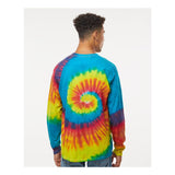 2000 Colortone Tie-Dyed Long Sleeve T-Shirt Reactive Rainbow