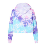 8333 Colortone Women's Tie-Dyed Crop Hooded Sweatshirt Cotton Candy