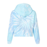 8333 Colortone Women's Tie-Dyed Crop Hooded Sweatshirt Lagoon