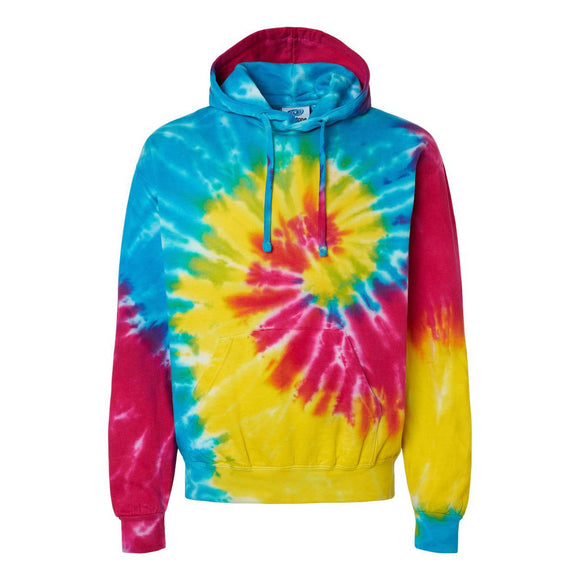 8777 Colortone Tie-Dyed Hooded Sweatshirt Reactive Rainbow