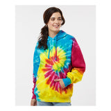 8777 Colortone Tie-Dyed Hooded Sweatshirt Reactive Rainbow