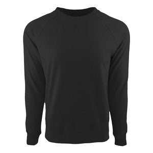 9000 Next Level Unisex Laguna Raglan Crewneck Sweatshirt Graphite Black