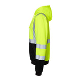 JS154 Kishigo Hi-Vis Hooded Sweatshirt Lime