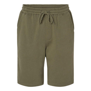 IND20SRT Independent Trading Co. Midweight Fleece Shorts Army