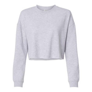 AFX24CRP Independent Trading Co. Women's Lightweight Crop Crew Pullover Grey Heather