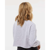 AFX24CRP Independent Trading Co. Women's Lightweight Crop Crew Pullover Grey Heather