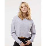 AFX24CRP Independent Trading Co. Women's Lightweight Crop Crew Pullover Grey Heather