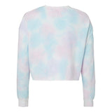 AFX24CRP Independent Trading Co. Women's Lightweight Crop Crew Pullover Tie Dye Cotton Candy