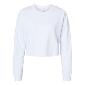 AFX24CRP Independent Trading Co. Women's Lightweight Crop Crew Pullover White