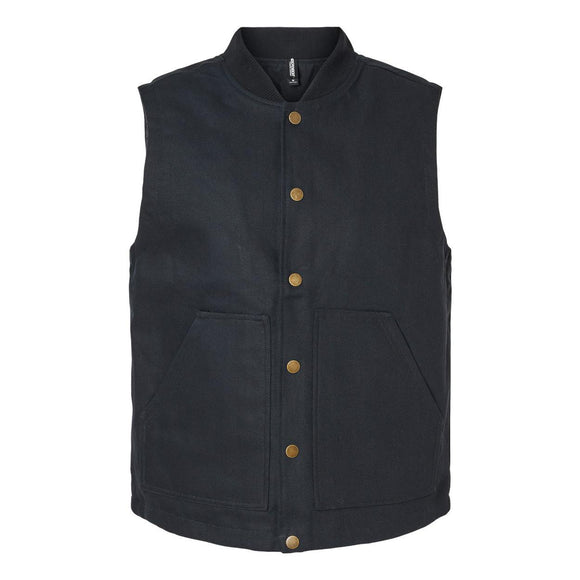 EXP560V Independent Trading Co. Insulated Canvas Workwear Vest Black