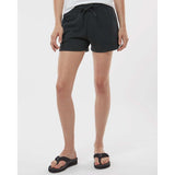 PRM20SRT Independent Trading Co. Women’s Lightweight California Wave Wash Sweatshorts Black