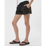 PRM20SRT Independent Trading Co. Women’s Lightweight California Wave Wash Sweatshorts Black