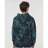 PRM1500TD Independent Trading Co. Youth Midweight Tie-Dye Hooded Pullover Tie Dye Black