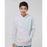 PRM1500TD Independent Trading Co. Youth Midweight Tie-Dye Hooded Pullover Tie Dye Cotton Candy