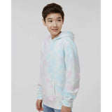 PRM1500TD Independent Trading Co. Youth Midweight Tie-Dye Hooded Pullover Tie Dye Cotton Candy