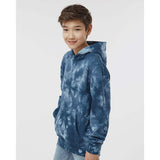 PRM1500TD Independent Trading Co. Youth Midweight Tie-Dye Hooded Pullover Tie Dye Navy