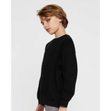 2225 LAT Youth Elevated Fleece Crewneck Sweatshirt Black