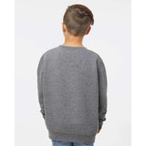 2225 LAT Youth Elevated Fleece Crewneck Sweatshirt Granite Heather