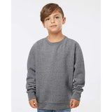 2225 LAT Youth Elevated Fleece Crewneck Sweatshirt Granite Heather