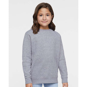 2225 LAT Youth Elevated Fleece Crewneck Sweatshirt Heather