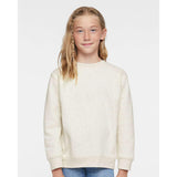 2225 LAT Youth Elevated Fleece Crewneck Sweatshirt Natural Heather