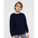 2225 LAT Youth Elevated Fleece Crewneck Sweatshirt Navy