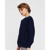 2225 LAT Youth Elevated Fleece Crewneck Sweatshirt Navy