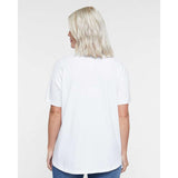 3519 LAT Women's Hi-Lo Tee White