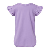 4439 Rabbit Skins Infant Flutter Sleeve Baby Rib Bodysuit Lavender