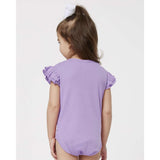 4439 Rabbit Skins Infant Flutter Sleeve Baby Rib Bodysuit Lavender