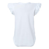 4439 Rabbit Skins Infant Flutter Sleeve Baby Rib Bodysuit White