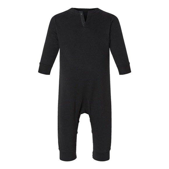 4447 Rabbit Skins Infant Fleece One-Piece Black