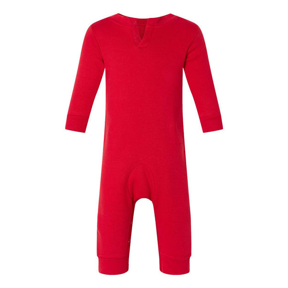 4447 Rabbit Skins Infant Fleece One-Piece Red