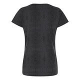 3516 LAT Women's Fine Jersey Tee Black Reptile