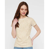 3516 LAT Women's Fine Jersey Tee Natural Leopard