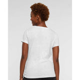 3516 LAT Women's Fine Jersey Tee White Reptile