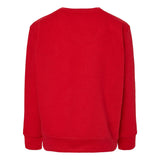 2225 LAT Youth Elevated Fleece Crewneck Sweatshirt Red