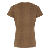 3516 LAT Women's Fine Jersey Tee Brown Reptile