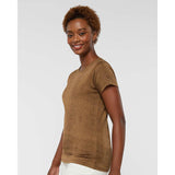 3516 LAT Women's Fine Jersey Tee Brown Reptile