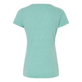 3591 LAT Women's Harborside Mélange V-Neck Tee Saltwater Melange