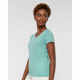 3591 LAT Women's Harborside Mélange V-Neck Tee Saltwater Melange