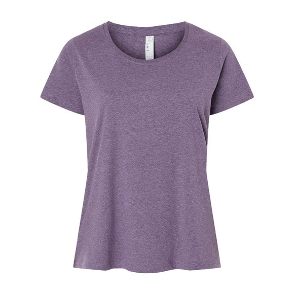 3816 LAT Curvy Collection Women's Fine Jersey Tee Wisteria Blackout