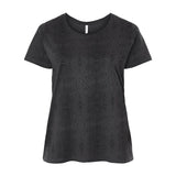 3816 LAT Curvy Collection Women's Fine Jersey Tee Black Reptile