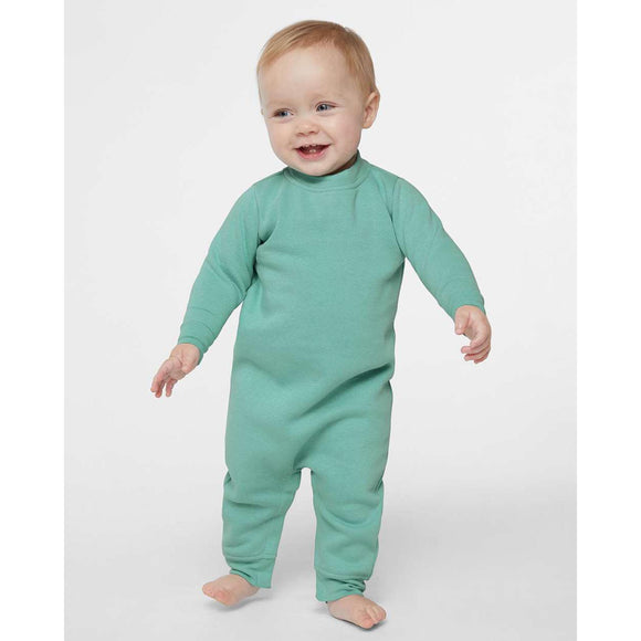 4447 Rabbit Skins Infant Fleece One-Piece Saltwater