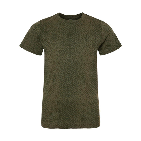 6101 LAT Youth Fine Jersey Tee Green Reptile