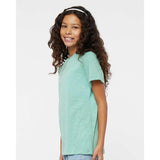 6191 LAT Youth Harborside Mélange T-Shirt Saltwater Melange